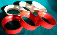 anneaux rouges et blancs neufs pour la remise en état d'un billard bodo